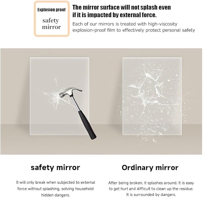 JSLJDM 500X500 mm Illuminated Backlit LED Bathroom Mirror, Wall Mounted Multifunction Bathroom Vanity Mirror with Lights and Demister Pad, Energy-Saving Illuminated Smart Mirror 70cm/27.5in Gold