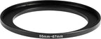 55-67mm Metal Step-Up/Down Ring Adapter Compatible with Mirrorless Cameras DSLR Lens, UV CPL ND Filter Thread Converter, Black