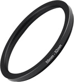 58mm to 52mm Step Up Ring Filter Adapter Black Metal Step up Adapter Rings Compatible with All Brand UV CPL ND Camera Lens Filter Step Down Ring (58mm-52mm)