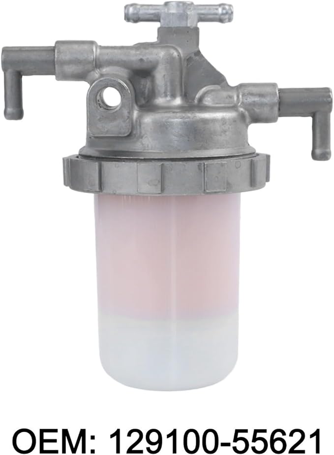 Fuel Filter For Yanmar PC30/35 40/45 50/55 with 129100-55621 OEM Number, Four Pipe System, Oil-Water Separation Paper Material, Silver