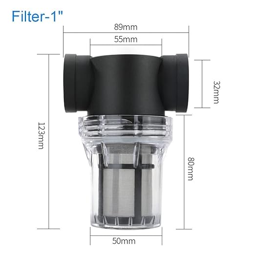 Commercial Inline Pipeline Filter 1/2"-1" - 304 Stainless Mesh Screen for Industrial Pumps & Greenhouse Systems(3/4'')