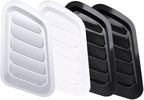 2Pcs ABS Car Air Flow Intake Hood Scoop Vent Bonnet Cover Universal DIY Decorate Car Accessories Compatible With BMW(White)
