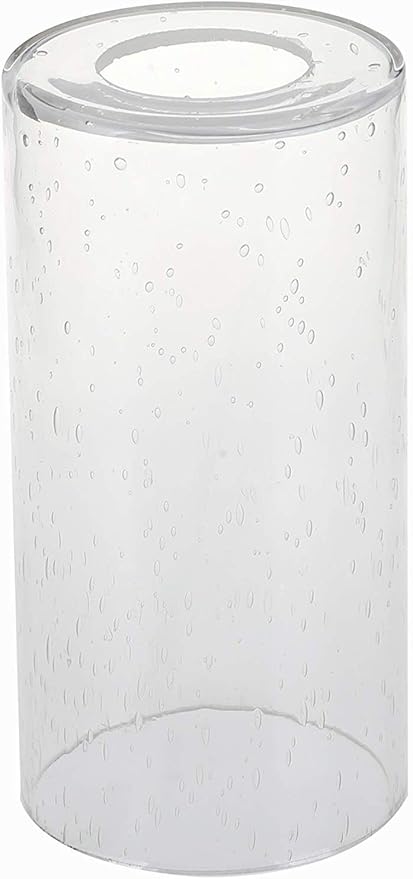 GoLucky Glass Cylinder Shade Accessory Lamp Fixture Replacement Piece With 1-5/8 Inch Fitter - Multiple Specifications 3"(D)8"(H)