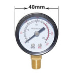 Joywayus Pressure Gauge 0 to 300 PSI Brass 1/8" Male NPT Thread Lower Mount, Multiple Function
