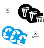 1Set PVC Waste Sorting Stickers Self Adhesive Trash Bin Labels for Recycling and Trash Can Decals Easy to Apply Promote Sustainable Waste Management
