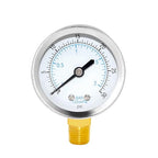 Joywayus Pressure Gauge 0 to 30 PSI Brass 1/4" Male NPT Thread Lower Mount, Multiple Function