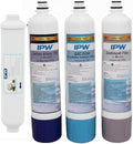 IPW Industries Inc - Replacement 5 Stage Water Filter Set for E3RO550-EZ | PureT EZ Slim Reverse Osmosis System, Sediment, Carbon, GAC, Inline RO Water Filter Set (4, Set of 4)