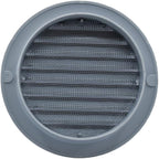VENTS-US – 4" Round Plastic Vent Cover in Slate Gray with Built-in Insect Screen Mesh and Flange for Air Supply or Exhaust Air Applications - Compatible with 4 Inch Diameter Ducts (2-Pack)