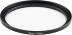 62mm Lens to 67mm Camera Lens Adapter 62mm to 67mm Step Up Ring Adapter Ring for All Brands of UV ND CPL, with Premium Lens Wiping Cloth 2 Pack (62mm-67m)
