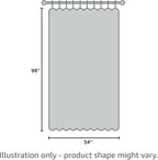 Outdoor De'cor Escape Waterproof Outdoor Sun Filtering Voile Tab Top Curtain, Patios, Gazebos, Privacy, Washable, Fade Resistant, 54" X 96", White
