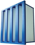 Mini Pleat Rigid Microglass V-Bank Air Filter 24x20x12 (4V) – MERV 14 ASHRAE 52.2 High-Efficiency HVAC Filter for Commercial, Industrial, Hopsitals & Cleanroom Use