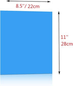 Sakolla 16 Pack Color Correction Gel Light Filter, Transparent Color Lighting Gel Filter Plastic Sheets, 8.5 x 11 Inches, 8 Colors