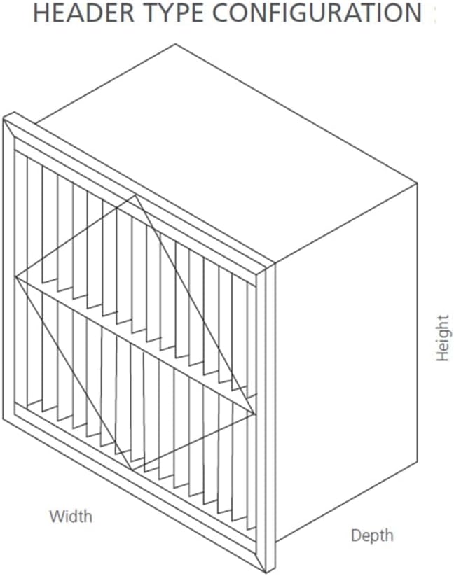 RIGID-PACK 24x20x12 Rigid Box Air Filter – MERV 13/85% ASHRAE HVAC Filter – Radial V-Pleat, Metal Frame, Single Header – High-Efficiency Replacement for Commercial & Industrial Systems