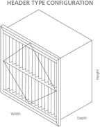 RIGID-PACK 24x20x12 Rigid Box Air Filter – MERV 13/85% ASHRAE HVAC Filter – Radial V-Pleat, Metal Frame, Single Header – High-Efficiency Replacement for Commercial & Industrial Systems