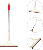 Multi-Function Window Squeegee with Water Scraper for Wet and Dry Cleaning, Khaki Bathroom Cleaner Tool for Shower Doors, Mirrors, Glass and Screen Surfaces