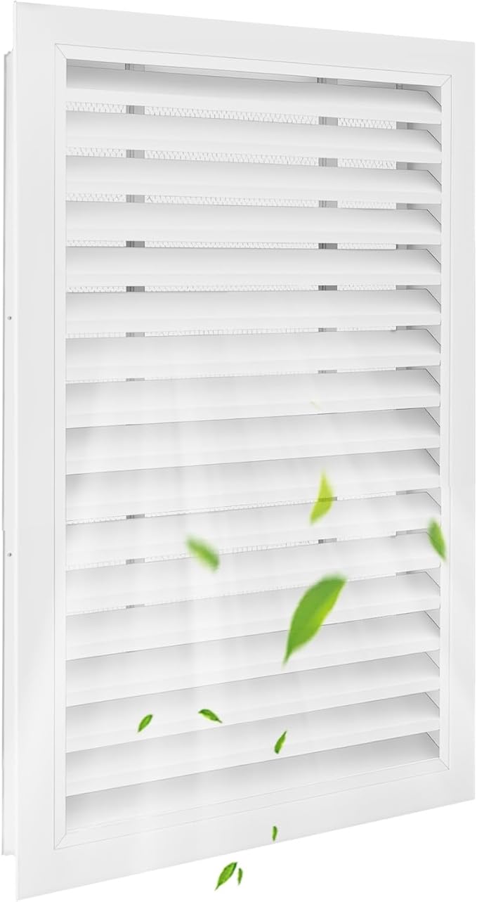 18"x24" Gable Vent - Premium Aluminum，Filter Screen for Removable, Ideal for Gables, Sheds, and Attics - Vent Opening 16"x22" - Boost Ventilation and Guard Against Moisture