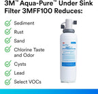 Aqua-Pure FF101 Replacement Water Filter Cartridge for Aqua-Pure System 3M FF100, Reduces Lead, Microplastics, Chlorine Taste and Odor, Cysts, Select VOCs