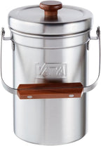 Vatya Stainless Steel Kitchen Compost Bin - NO Filter Countertop Composter, Composting Bucket, Counter Top Small Indoor Food Waste Container with Lid, Odorless Food Scrap Pail, Large 0.8 Gallon