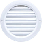 VENTS-US - 4" White Round Plastic Vent Cover with Built-in Insect Screen Mesh and Flange for Supply or Exhaust Air Applications - Compatible with 4 Inch Diameter Ducts (2-Pack)