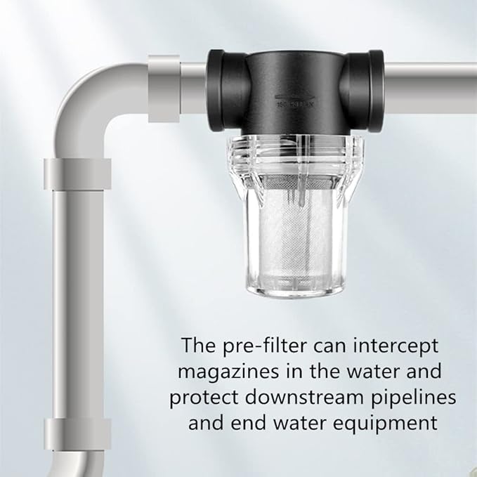 Sediment Filter - 3/4 Female Thread Inline Strainer for Garden Hose, Pressure Washer, RV with 100 Mesh Screen Water Pump Strainer