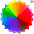 20 Pack Gel Light Filter Color Correction Colored Overlays Transparent Color Film Lighting Gel Filter Plastic Sheets Correction for Lamp, Headlight, Photo Studio Strobe, LED, Headlight Film