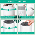2 Pack Core Mini Replacement Filter Compatible with LEVOIT Core Mini Air Purifier, Core Mini-P, 3-in-1 High-Efficiency Activated Carbon Filter, Replaces Part #Core Mini-RF, with 8 Fragrance Sponges