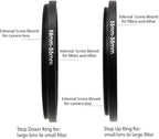 95 to 77mm Metal Step Rings, 95mm to 77mm Step Down Ring Filter Ring Adapter for 95mm Camera Lens & 77mm UV CPL ND Filters Hoods Caps LingoFoto