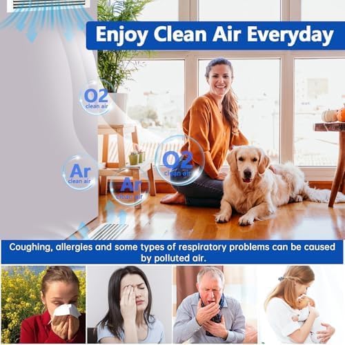 Air Vent Filters,20"x100"Cut to Fit Air Filter Material (80+Filters),MERV 8 Electrostatic Air Vent Filter for Home Floor, Grilles, Ceiling, HVAC Furnace Vents, With 48PCs Adhesive Hook Tape