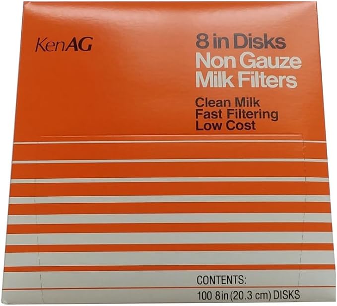 Kenag Milk Filter Disks 8" (100 disks) (1 Pack) (3)