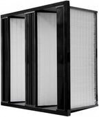 Synthetic Mini Pleat Rigid V-Bank Air Filter 24x20x12 (4V) – MERV 15 ASHRAE 52.2 High-Efficiency HVAC Filter for Commercial, Industrial, Hopsitals & Cleanroom Use