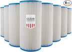 Clear Choice Sediment Water Filter 5 Micron 10 x 4.50" Water Filter Cartridge Replacement 10 inch RO System 255490-43 ECP5-BB, CP5-BBS, 8-Pk