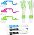 8pcs Window Groove Cleaning Brush Set, Wet and Dry Use Scrubber Brushes for Window Slots and Tracks, Multi-Functional Dust Removal Tools for Home Cleaning