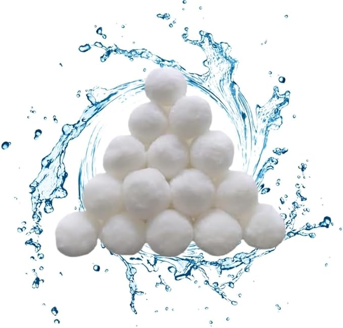 3 lbs Pool Filter Ball, for Swimming Pool Sand Filter, Lightweight Reusable Eco-Friendly Fiber Filter Ball, Replaces 100 lbs Pool Filter Sand 3 lbs