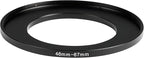 46-67mm Metal Step-Up Ring Adapter Compatible with Mirrorless Cameras DSLR Lens, UV CPL ND Filter Thread Converter, Black