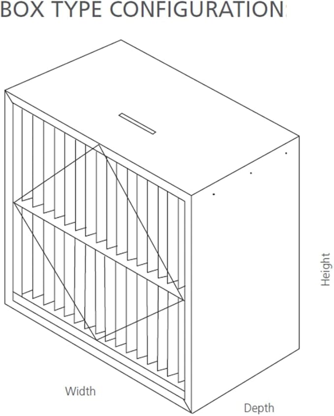 RIGID-PACK 24x24x12 Rigid Box Air Filter – MERV 14/95% ASHRAE HVAC Filter – Radial V-Pleat, Metal Frame, No Header – High-Efficiency Replacement for Commercial & Industrial Systems