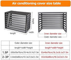 Outdoor Air Conditioner Cover Aluminum Decorative Fence Privacy Screen Protective Grilles for Heat Pumps Trash Can Enclosure Flower Stand Perfect for Concealing (Brown 110x60x80cm)
