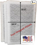 Fast-Shipped-Filters 3 Pack 20x25 Replacement Filter Pads Designed to Fit with Dynamic Air Cleaner 20x25 Refill White