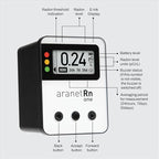 Radon One – Fast Home Radon Gas Detector with 10-Minute Response, E-Ink Display, Battery Powered, Portable Real-Time Radon Monitor for Basements & Indoor Air Monitoring (White)