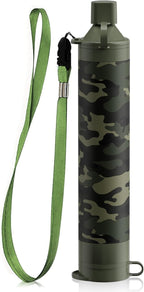 Membrane Solutions Straw Water Filter S1, NSF/ANSI 42&372&401 certificated, Survival Filtration Portable Gear, Emergency Preparedness, Supply for Drinking Hiking Camping Team Family Outing