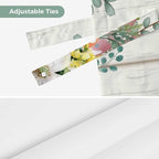 Easter Tie Up Valance Curtains for Windows, Kitchen Curtains Window Shades, Spring Rabbit Ears Foot Colorful Eggs Leaf Floral Light Filtering Roman Curtain Valances for Bedroom/Bathroom/Cafe 54"x18"