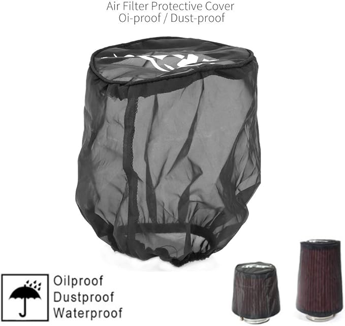 Filter Wrap Universal Air Filter Cover Dustproof for High Air Intake Filters Dust Cloth Black (small)