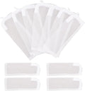 BOXOB 10pcs Aquarium Filter Media Bags, 100 Micron Extra Fine Media Filter Small Mesh Bags Purigen Sock for Fish Tank with Plastic Zipper for Activated Carbon Resin (7.9x3 Inch)