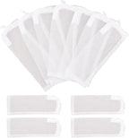 BOXOB 10pcs Aquarium Filter Media Bags, 100 Micron Extra Fine Media Filter Small Mesh Bags Purigen Sock for Fish Tank with Plastic Zipper for Activated Carbon Resin (7.9x3 Inch)