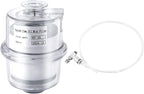 Vacuum Pump Oil Mist Filter, KF25 Quick Release Flange 95% Filtration, PC Clear Shell with 15.75in Oil Drain Pipe for Industrial, Laboratory (4.1×5.6in)