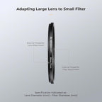 K&F CONCEPT 11 Pieces Metal Step Down Filter Adapter Rings Set, for Large Size Lens Add Small Size Filter 67-62mm 72-67mm 77-72mm 82-77mm for Camera Lens