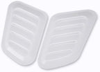 Car Air Flow Intake Hood Scoop Vent Bonnet Cover Decorate Car Accessories Compatible With BMW 2PCs Universal ABS(White)