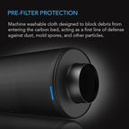 AC Infinity Pre-Filter Cloth 12”, Replacement Inline Filter Sleeve 2-Pack, Fits 12” Carbon Filters for Odor Control in Grow Tents, Indoor Gardening, Hydroponics