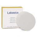 Labasics Qualitative Filter Paper Circles, 55 mm Diameter Cellulose Filter Paper with 15-20 Micron Particle Retention Medium Filtration Speed, Pack of 100