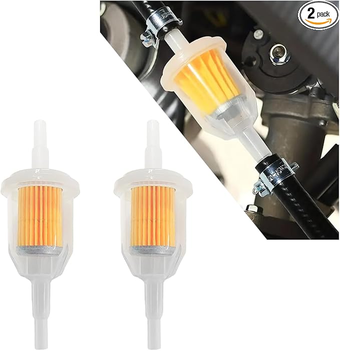 2 PCS Gas Inline Fuel Filters with Magnet, Inline Gas Fuel Filter for Motorcycle Lawn Mower Small Engine, 1/4" and 5/16" Fuel Filter Fit Snowmobiles, Tractors, Car Accessories (2PCS)