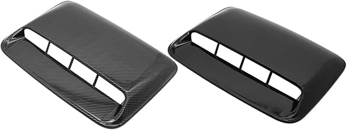 Car Universal Hood Vent Air Outlet Cover Compatible For Infiniti And Mazda Compatible For Tesla Hood Scoop Air Flow Intake Vent Cover(Carbon look)